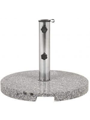 Outdoor Garden Patio Round 20kg Granite Parasol Base with Steel Tube