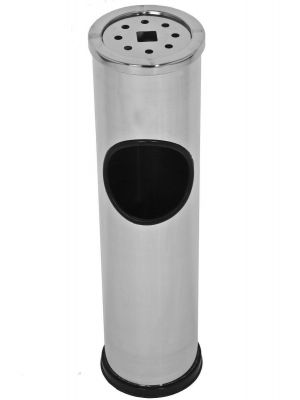 Free Standing Floor Smokers Stainless Steel Cigarette Ash Tray Litter Bin Ashbin