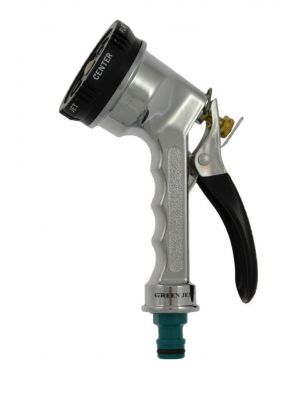 6 Dial Chrome Plated Spray Gun Silver Garden