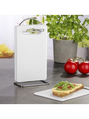7 Piece Breakfast Cutting Board Set 6 Kitchen 1 Stand White