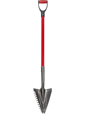 Multi-Use Shovel for Digging Weeding Cutting Hoeing Gardening Red & Silver