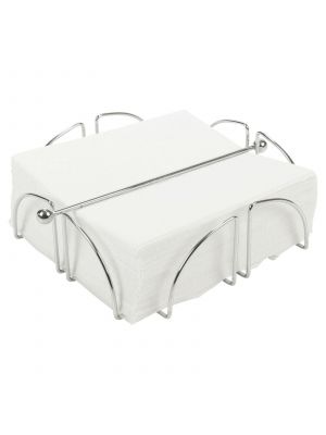Chrome Wire Serviette Holder Napkin Dispenser Kitchen Dining Room Table Decor