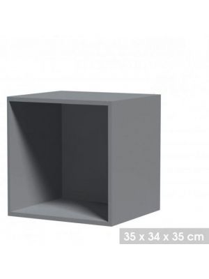 Grey Storage Cube Shelf Bookcase Wooden Display Unit Organiser Furniture