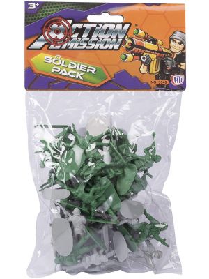Kids Traditional Green Plastic Toy Soldiers Army Combat War Games Indoor 