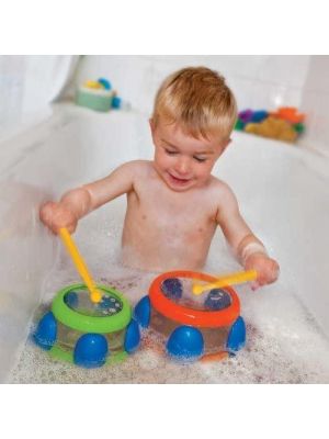 2PCS Floating Water Drums Kids Bath Music Instrument Toddler Toys Swimming