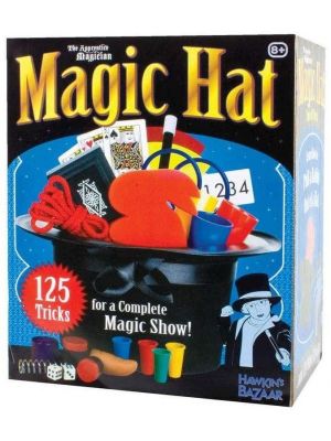 Mega Magic Magician Hat Bumper Box 125 Tricks Rabbit Perform Toy Set Wand Gift