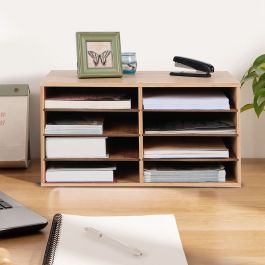 Woodquail Desktop File Sorter A4 Document Organiser Storage, Made Of Natural Bamboo