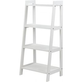 White Ladder Shelf Bookcase 4 Tier Display Storage Shelving Unit Stand ...
