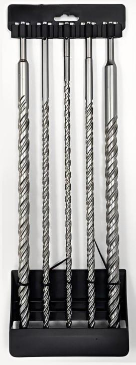 5 Piece 450Mm Long SDS Plus Drill Set 10Mm, 12Mm, 16Mm, 22Mm & 25Mm