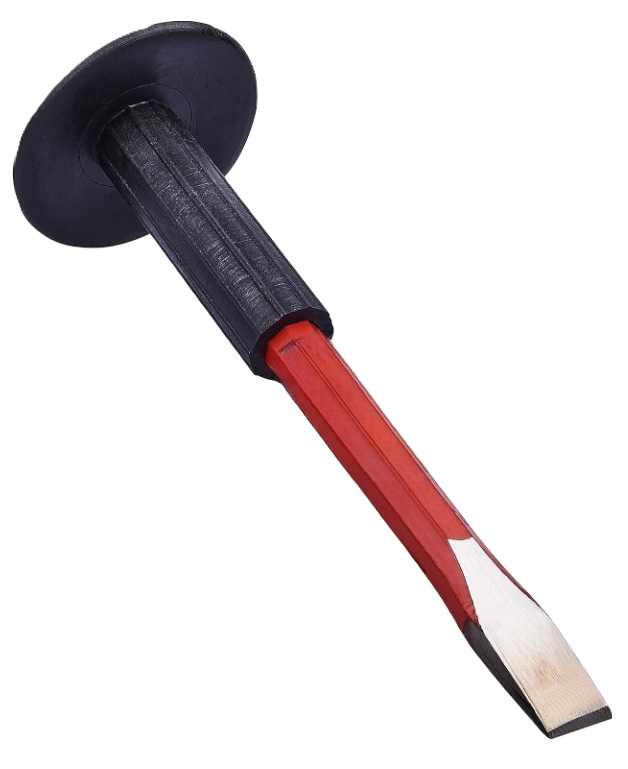 Cold Steel Chisel Brick Masonry Stone chisel W/ Grip and Hand Guard 250 x 16mm