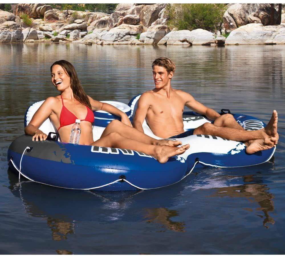 Intex River Run II Sport Lounge, Inflatable Water Float, 95" X 62"