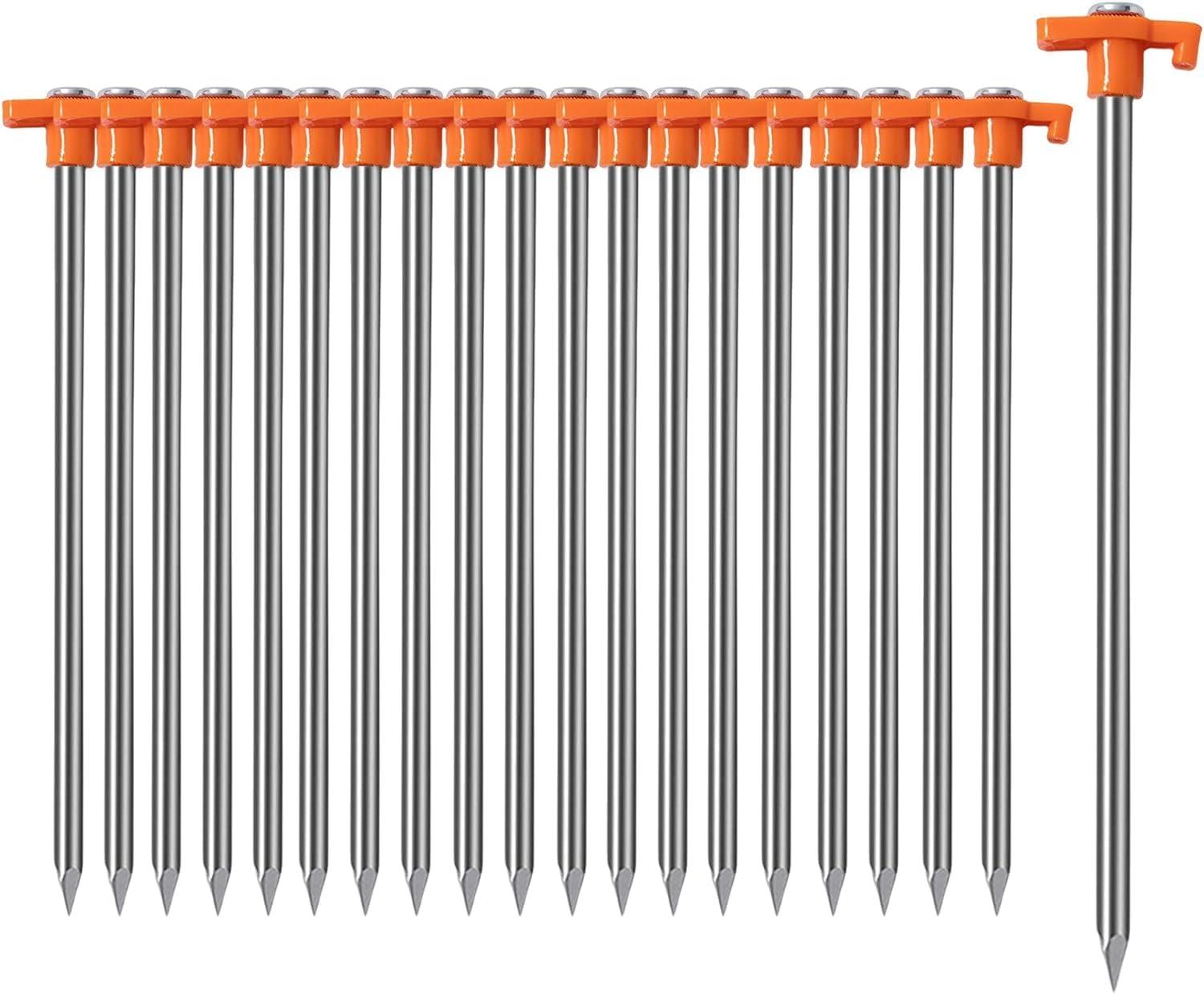 Heavy Duty Hard Ground Awning Tent Pegs Case of 20