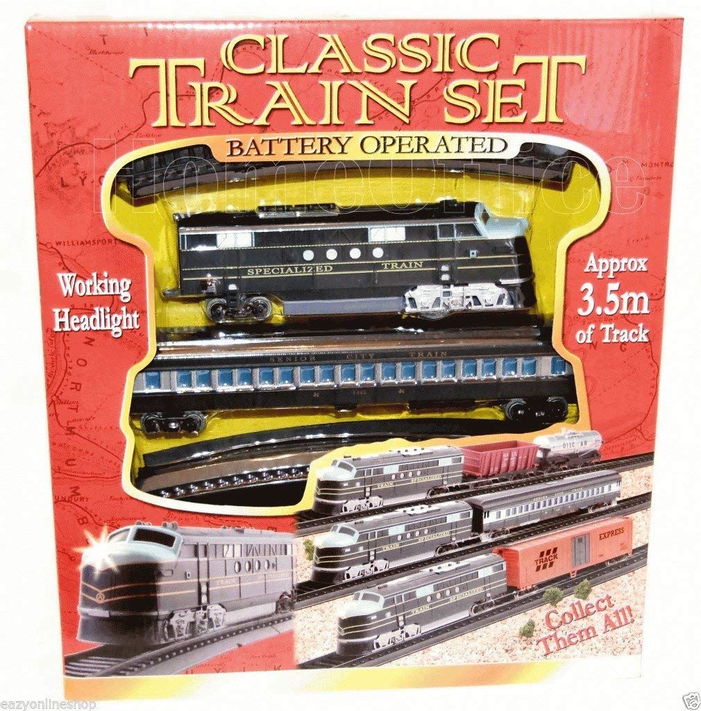 Christmas Workshop Xmas Train Set Festive Carriages Tree Track Battery Operated