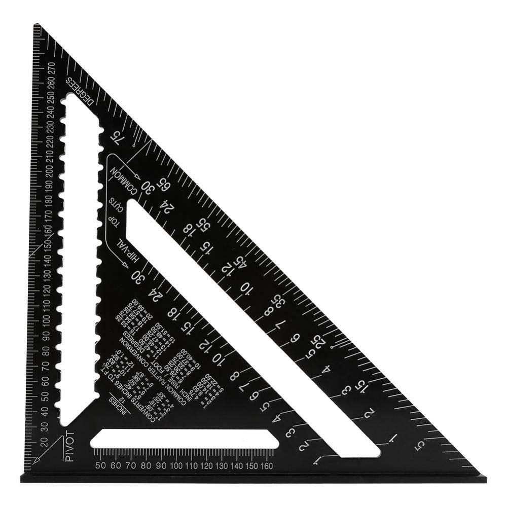 30cm 12" Roofing Speed Square Aluminium Rafter Angle Measure Triangle Guide Tool
