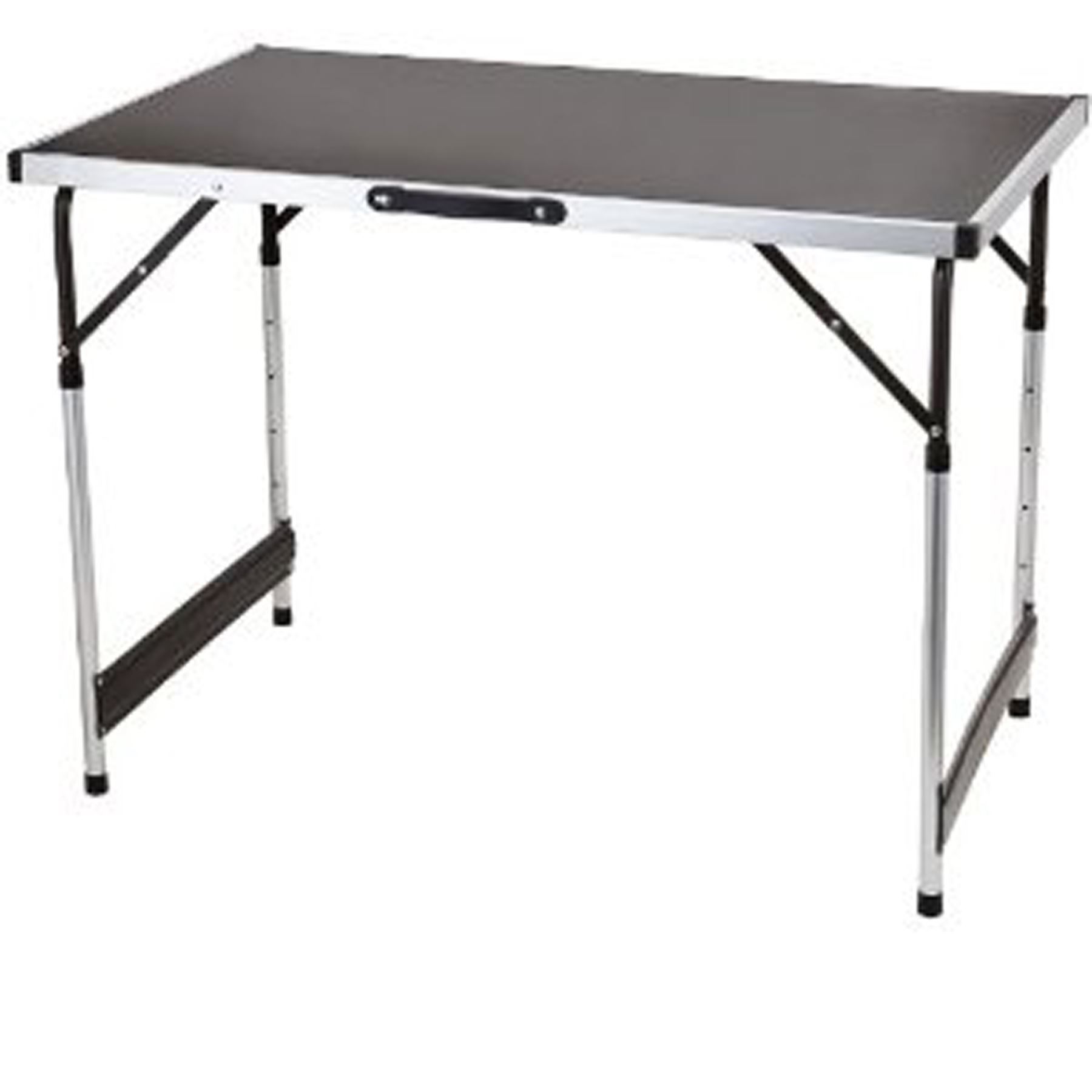 Folding Table Portable Camping Table 4 Adjustable Heights Outdoor Garden Table for BBQ Picnic Party Banquet