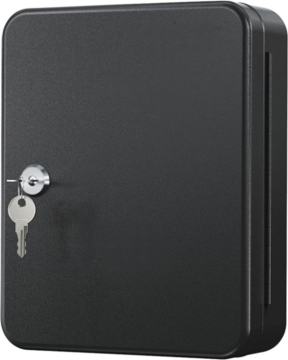 Unibos | Key Cabinet - Key Box Wall Mounted - Storage for up to 20 keys | Coloured Key Tags Included | 20 Key Position Cabinet Lock Box