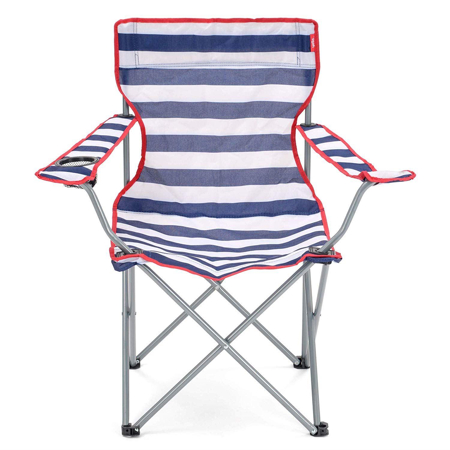Yello Outdoor And Camping Chair Stripes Fishing Beach Picnic Garden Festival