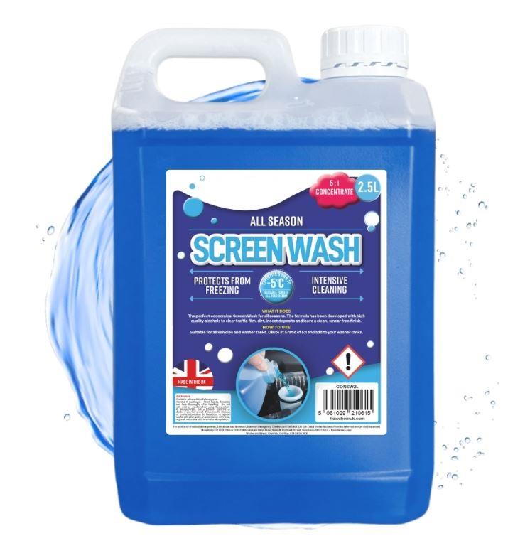 Screen Wash Windscreen Fluid De-Icer CarPlan Winter Freeze -5°C 2.5L