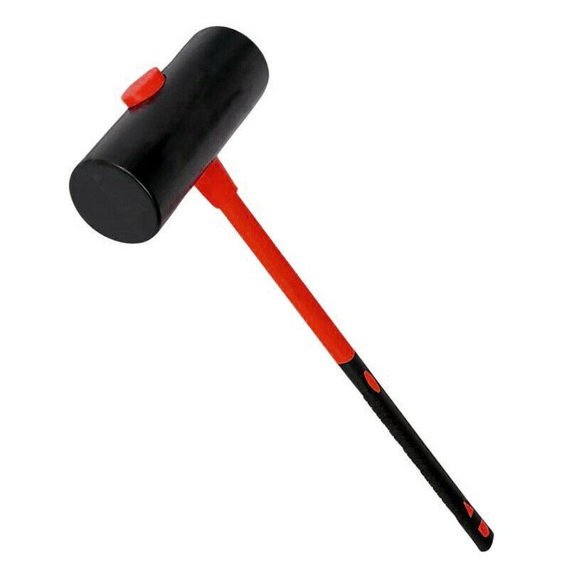 Heavy Duty 6kg Rubber Paving Maul Fibreglass Slab Hammer Kerb Flagstone Mallet