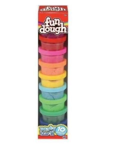 Unibos 10Pc Fun Dough Colourful Modelling Dough Clay Craft Play Set