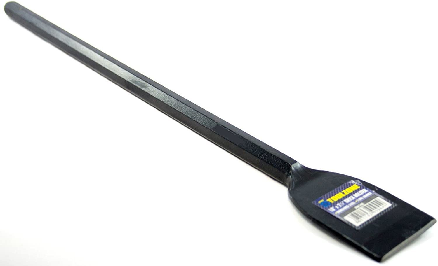 Long Handle Heavy Duty Hardened Steel Builder Masonry 18" Brick Bolster Black