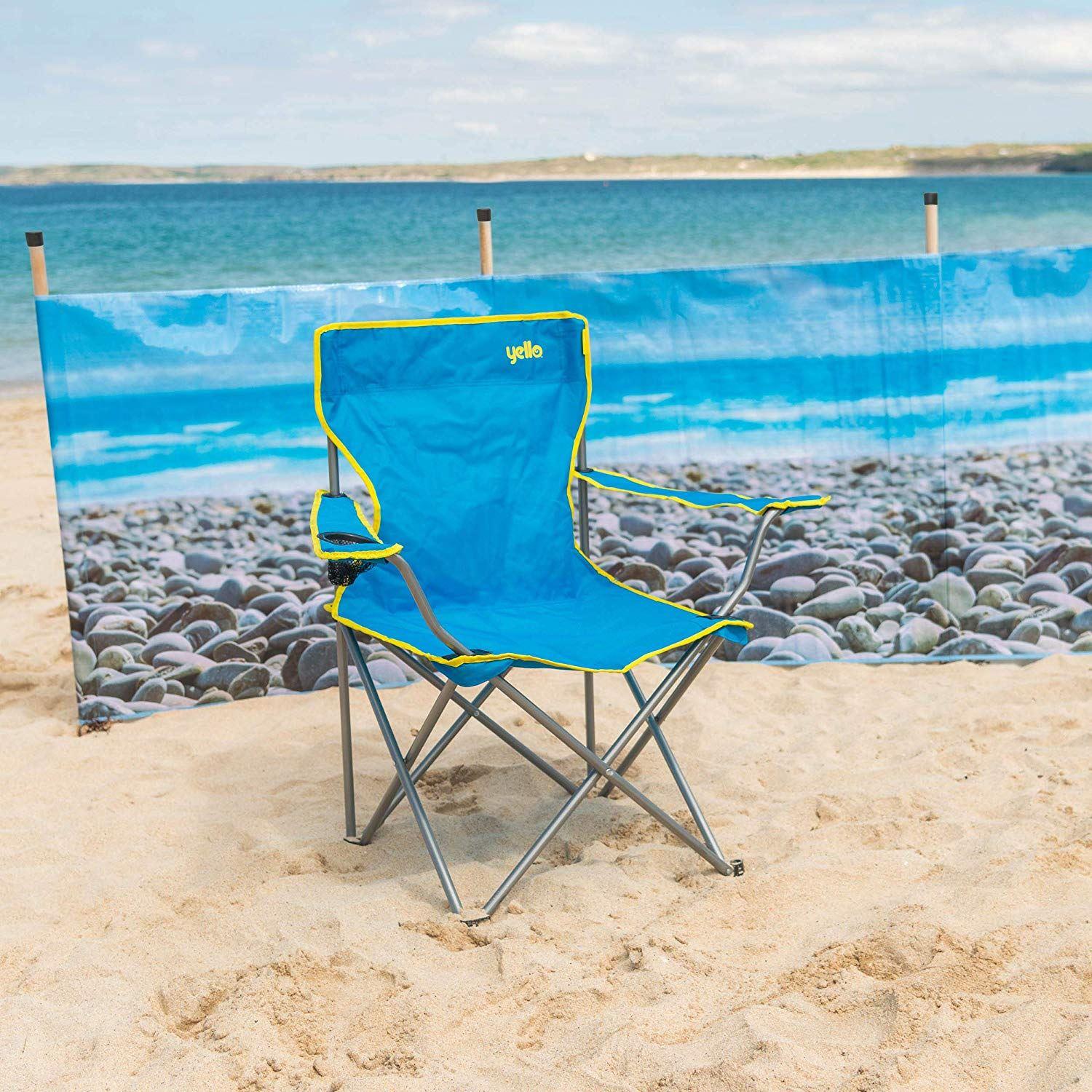 Yello Outdoor And Camping Folding Beach Fishing Picnic Garden Festival Chair Blue