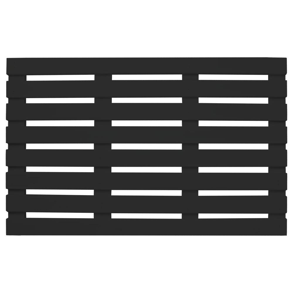 BAMBOO DUCK BOARD WOODEN NATURAL BLACK BATHROOM RECTANGULAR SHOWER BATH MAT