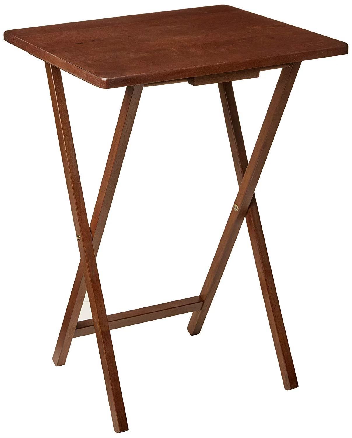 Indoor &Outdoor Portable Folding Tea Coffee Snacks Laptop Honey Oak TV Table