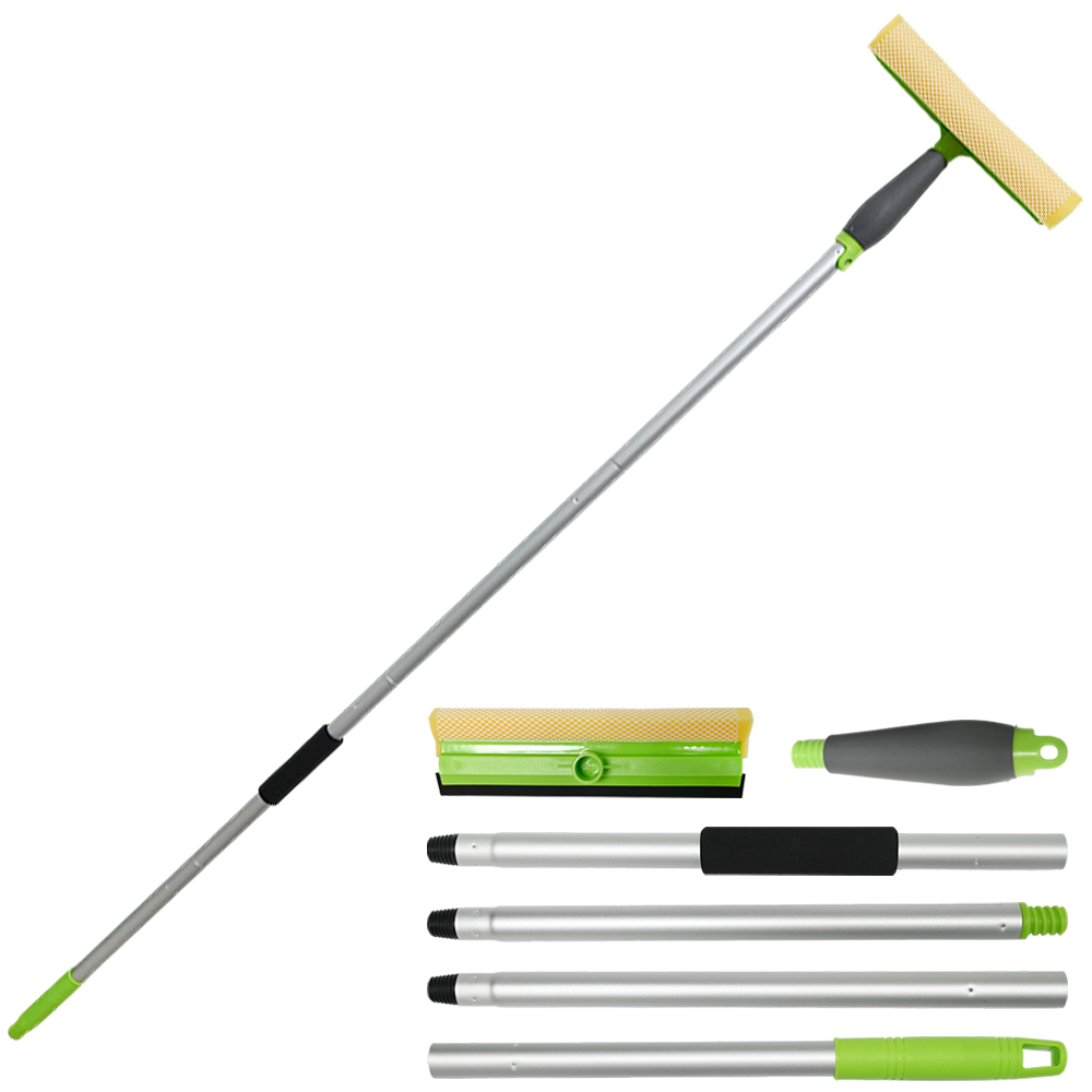 2 in 1 Telescopic Window Cleaning Kit Professional Window Squeegee Cleaner Tool