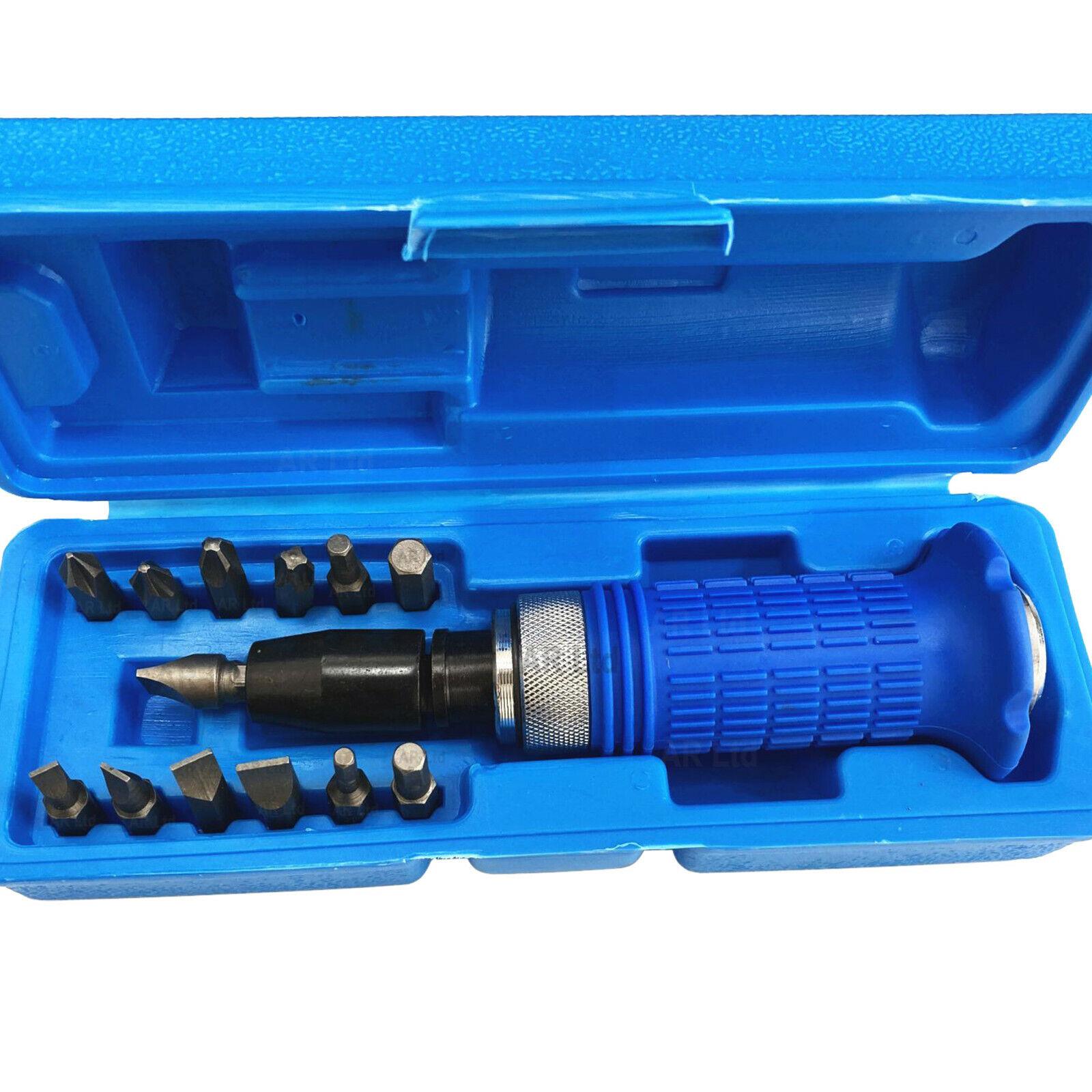 Heavy Duty 1/2in. Drive Impact Bolster Driver with 13 Impact Screwdriver Bits