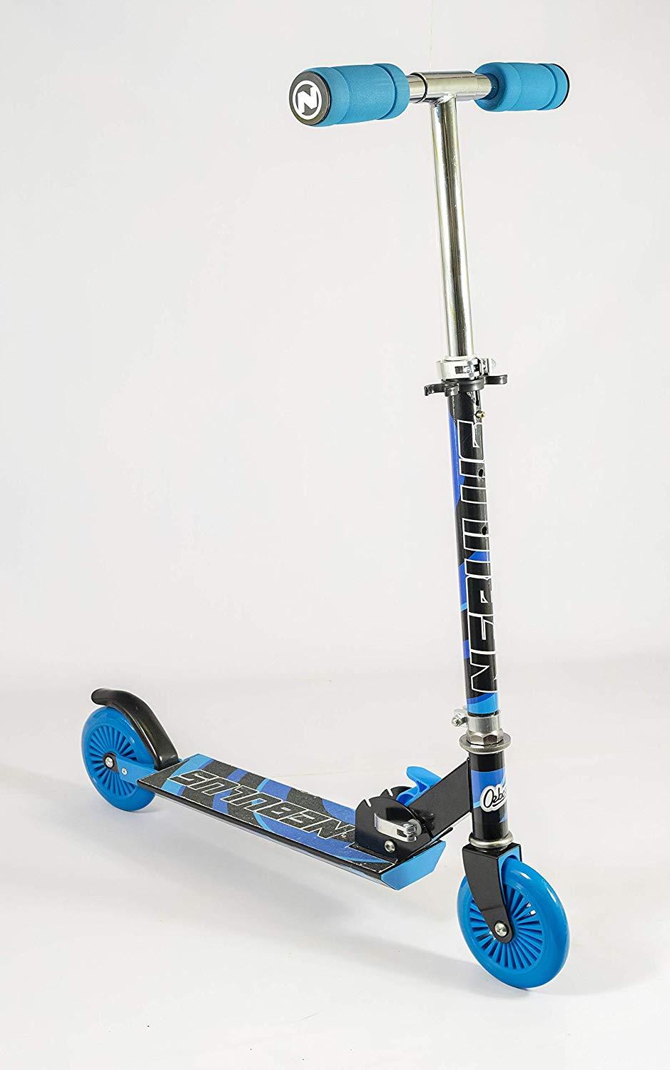 2 Wheels Ozbozz Nebulus Scooter Adjustable Height Ideal Gift For Kids Blue/Black