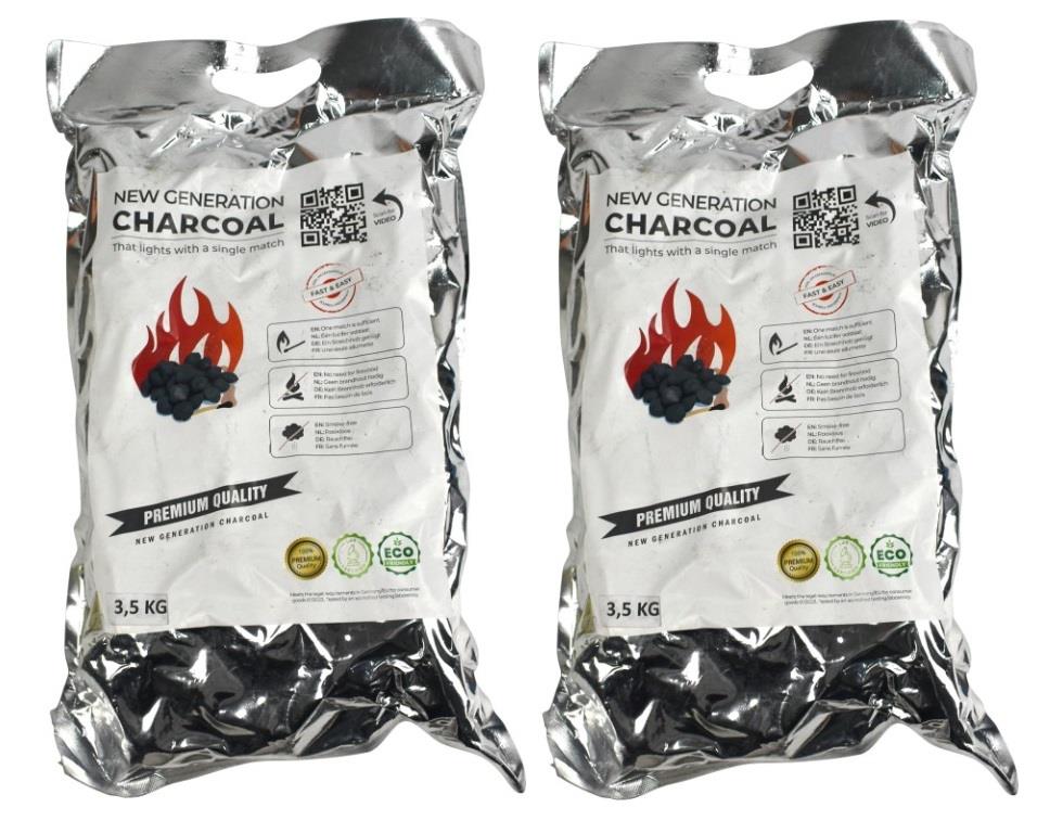 2X Charcoal BBQ Restaurant Grade 3.5kg Premium Lumpwood