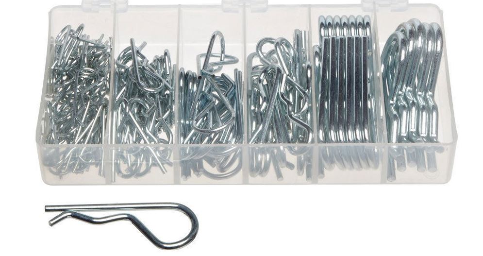 New 150pc Hair Pin Hitch R Clip Lynch Cotter Assortment 150pieces