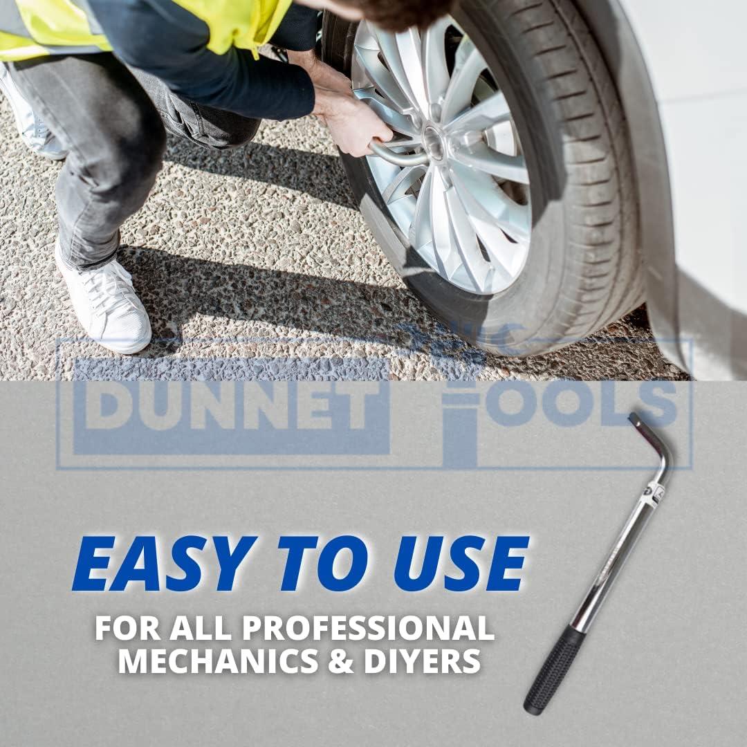 Wheel Wrench Nut Wrench Extendable 35.5cm-53cm with 17 & 19mm Socket Included Tuv Approved Heavy Duty Compact Lug Nut Wrench Wheels Remover
