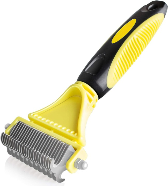 Unibos | Dog Brush Cat Brush Grooming Comb 23+12 Double Sided Undercoat Rake Dematting Deshedding Tool for Long Hair Pets Cat Dog Slicker Shedding Bru