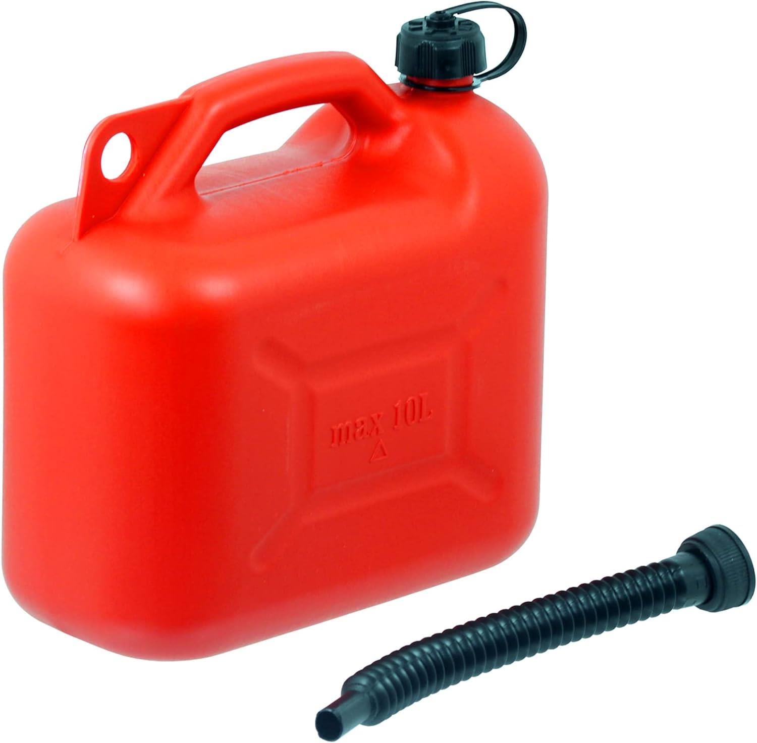 Fuel Can 5L Red Large Petrol Diesel Jerry Can Canister + Flexible Spout