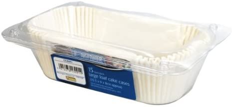 Disposable Non-Stick Large Loaf Cake Baking Paper Mould Cases Pack of 15