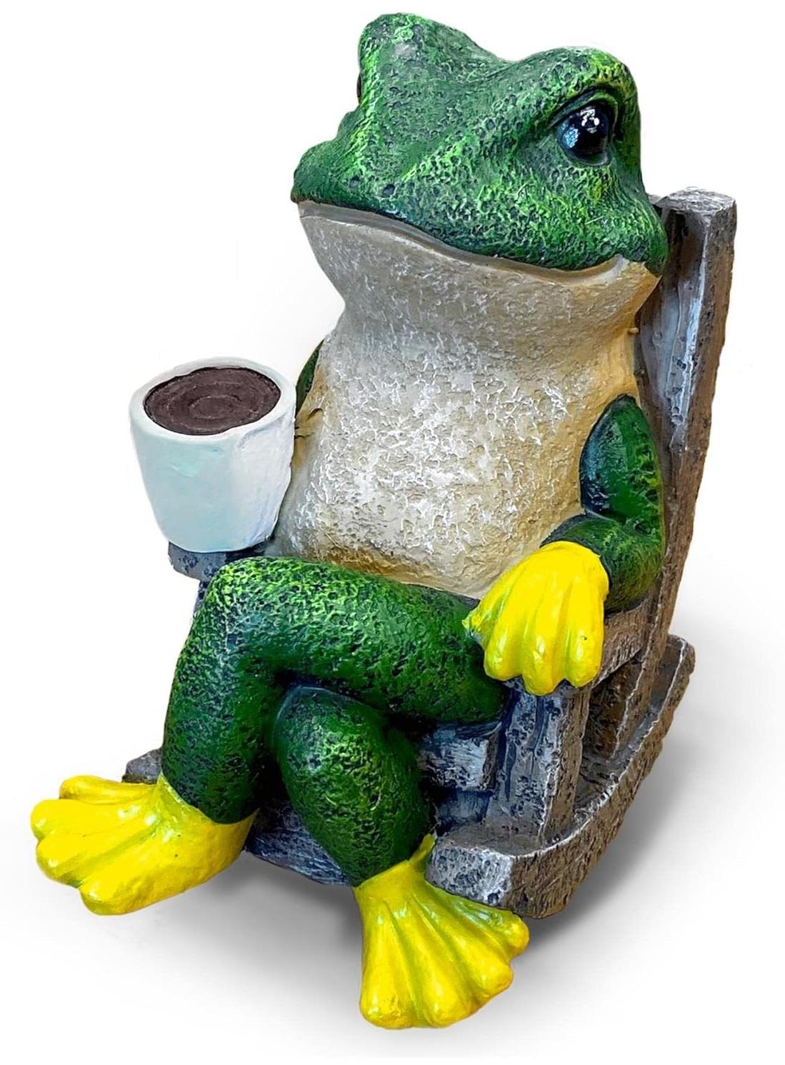 Frog Garden Ornaments Outdoor Relaxing Garden Resin Animal Decoration Statue