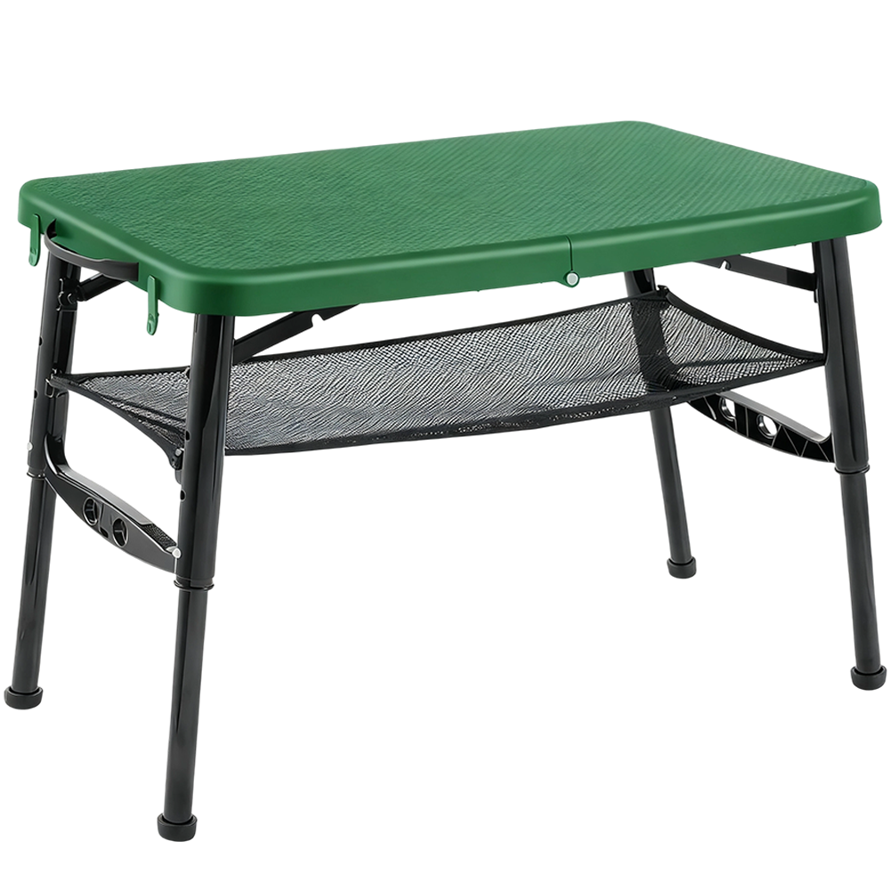 FOLDING CAMPING TABLE PICNIC PORTABLE ADJUSTABLE HEIGHT PARTY BBQ OUTDOOR