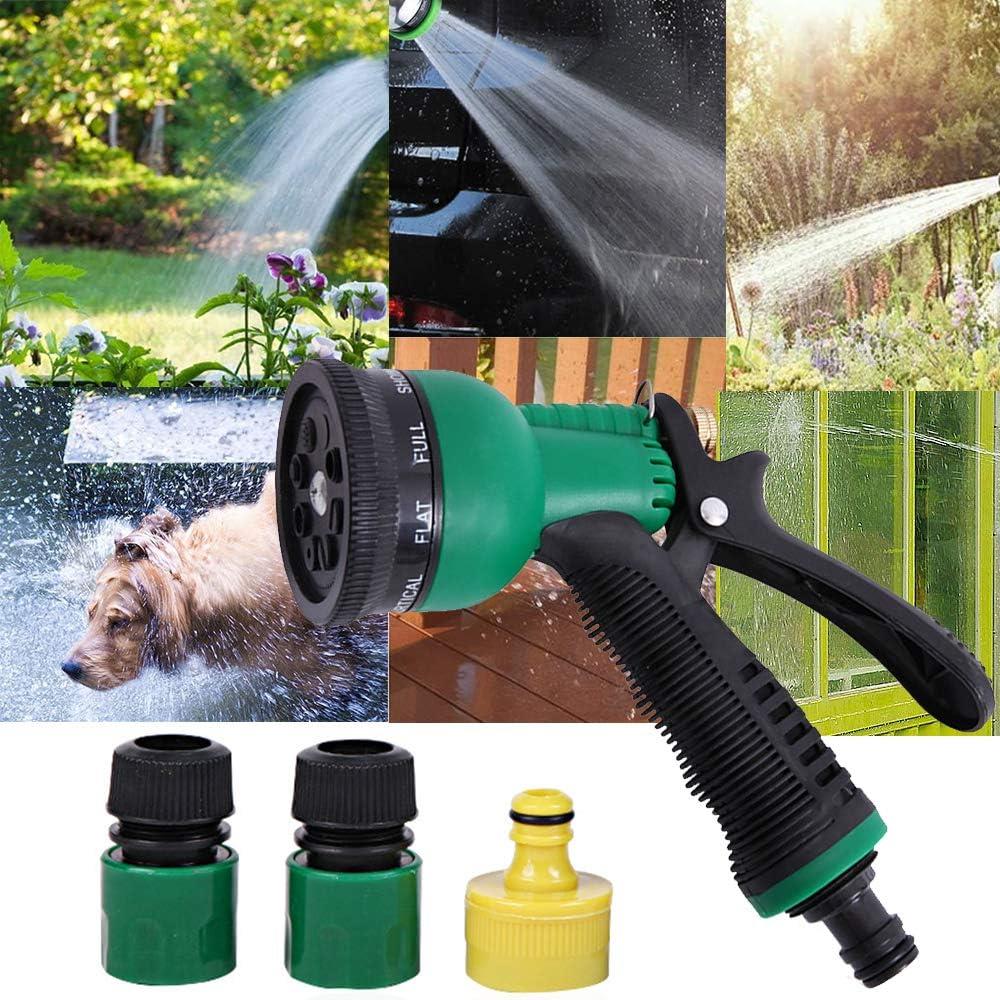 8 Function DIAL Hose Pipe Garden Spray Gun Hose Pipe Nozzle Watering Set | 8 Function Spray Nozzle Water Gun Hose Connector KIT Perfect for Watering P