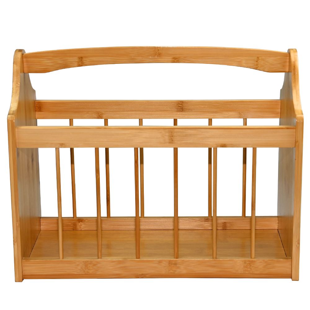 WOODEN MAGAZINE RACK LETTERS MAIL NEWSPAPER HOLDER STORAGE SHELF STAND BASKET