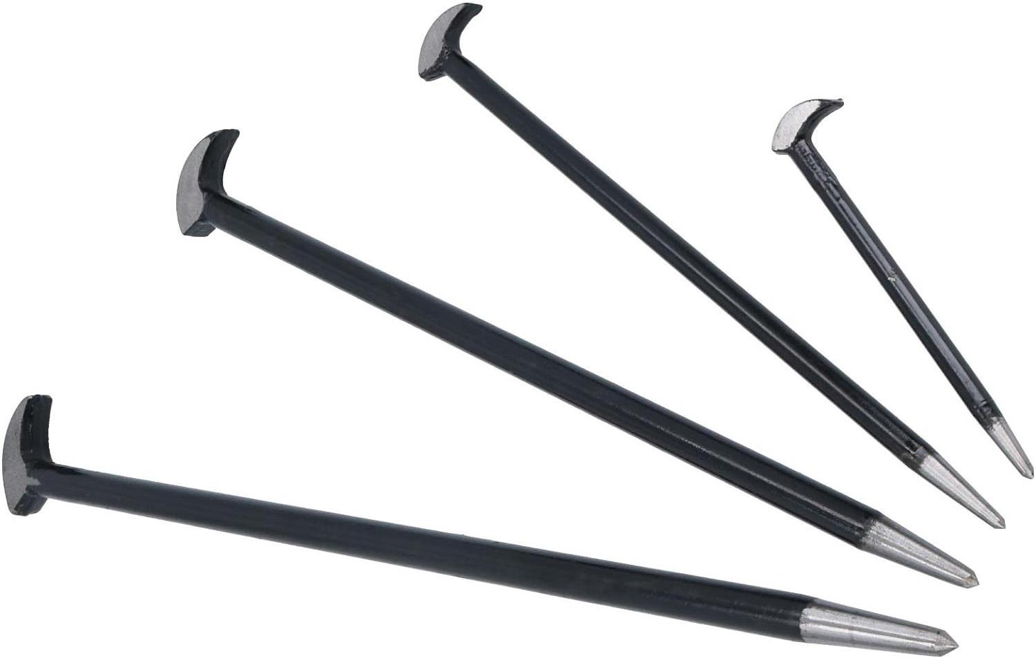 Heel Toe Pry Bar Set 4pcs Podgers Pry Toe Bar 6, 12, 16 & 20 Inches