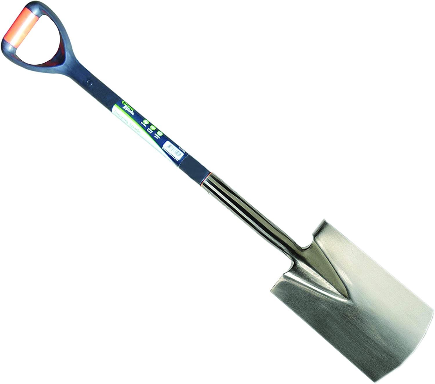 Durable Digging Spade Stainless Steel Head Mirror Polished Finish Garden Soil