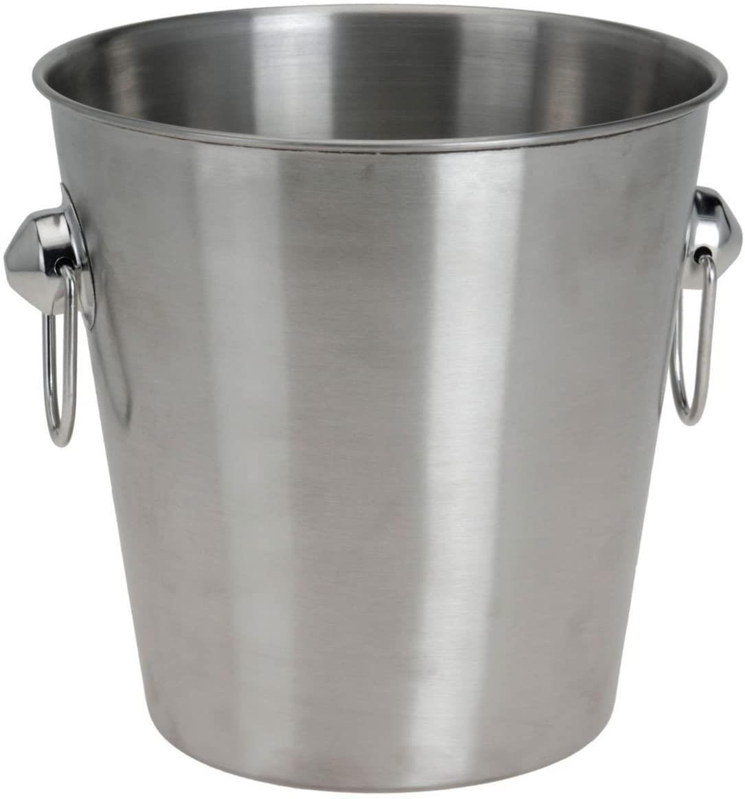 Stainless Steel Champagne Wine Beer Ice Bucket Bottle Cooler 20cm Matt Finish