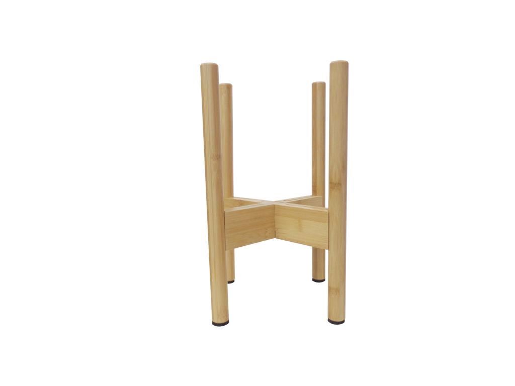 Natural Bamboo Adjustable Indoor Outdoor Flower Pot Holder Plant Pot Stand