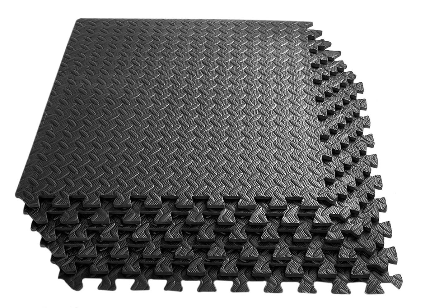 Thick Heavy Duty Gym Flooring Interlocking Floor Mat EVA Soft Foam Yoga Mat 60cm