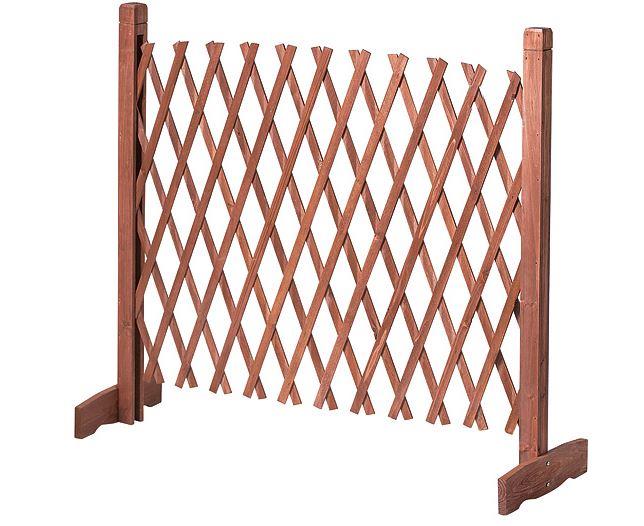 Expanding Wooden Fence Trellis Freestanding Garden Screen Divider 6'2"