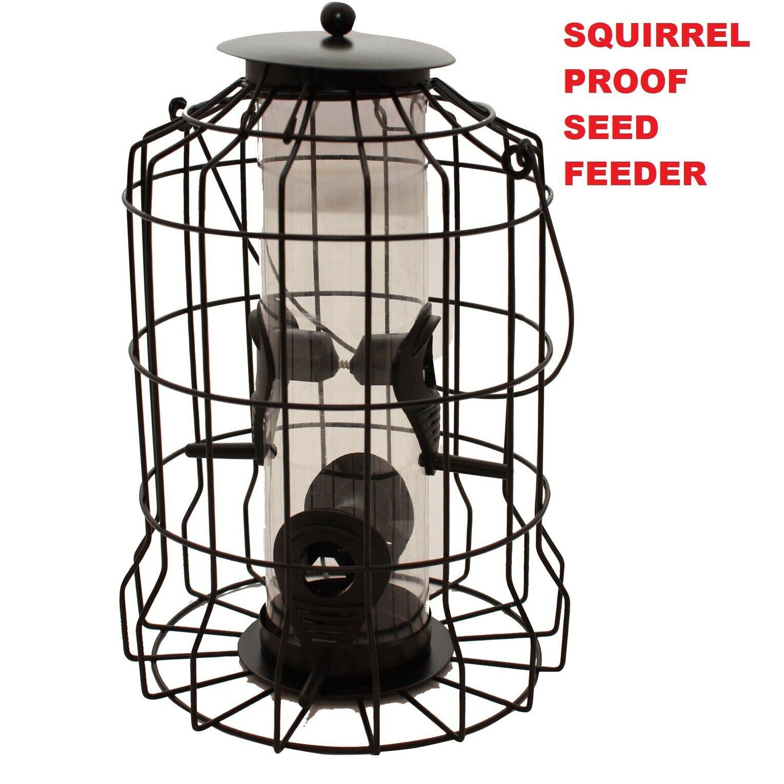 LARGE SQUIRREL-PROOF SEED FEEDER BIRD GARDEN SAFE FEEDING SEEDS PROTECTION BIRDS