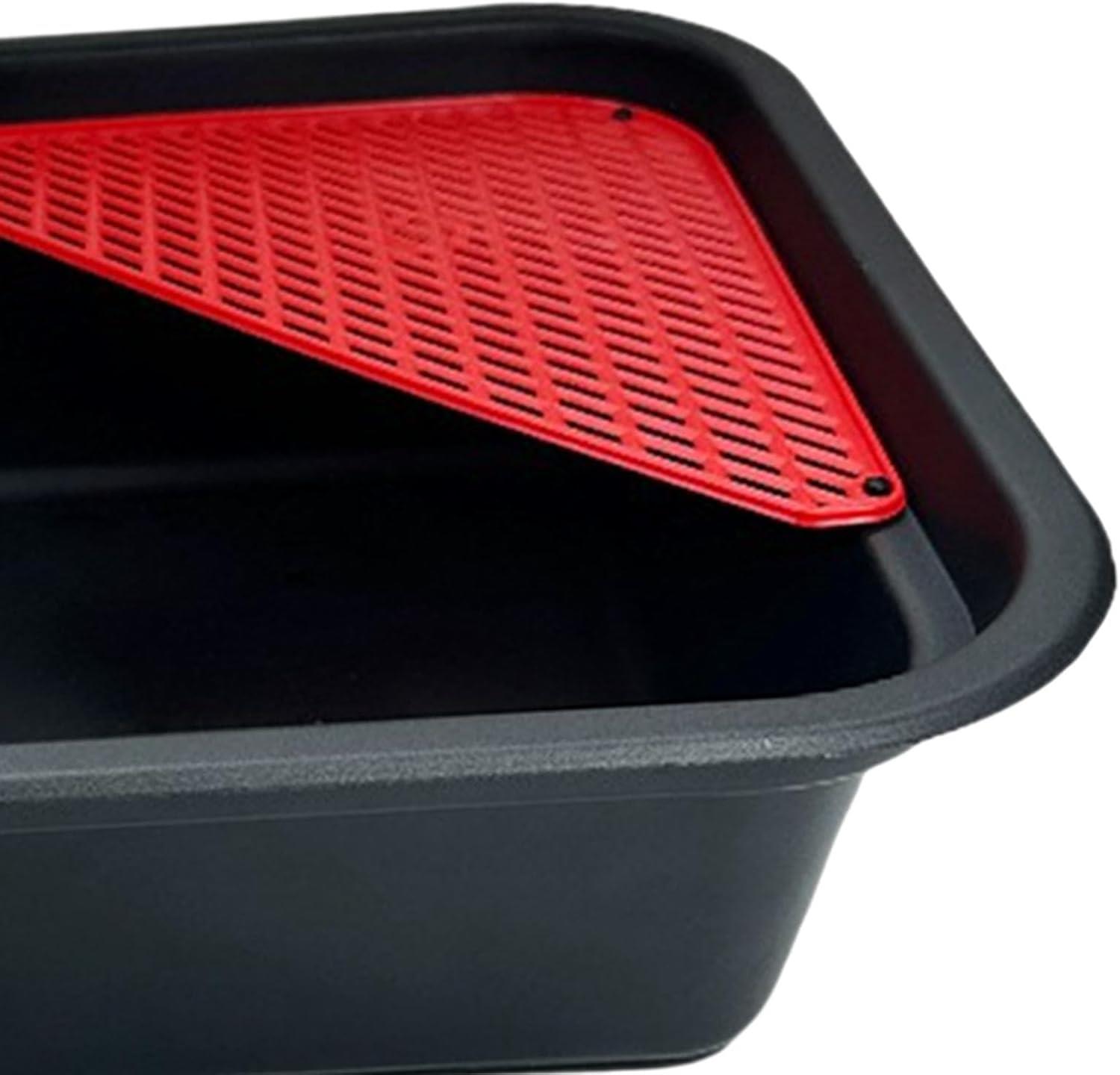 2PCS Oil Drain Pan Coolant & Gearbox Fuel Drain Pan Tray Vehicle 10L Pan Coolant & Gearbox Fuel Drain Pan Tray Vehicle 10L0 Litre 10L Car Van Oil Drai