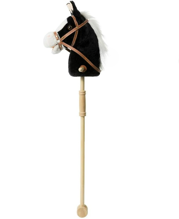 Kids Children Classic Wooden Hobby Horse Toy With Galloping Neighing Sounds